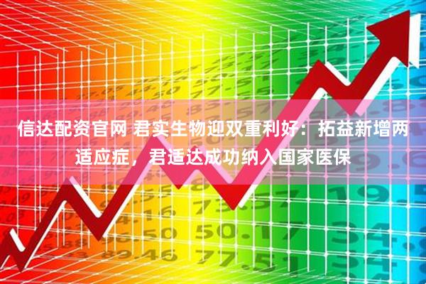 信达配资官网 君实生物迎双重利好：拓益新增两适应症，君适达成功纳入国家医保